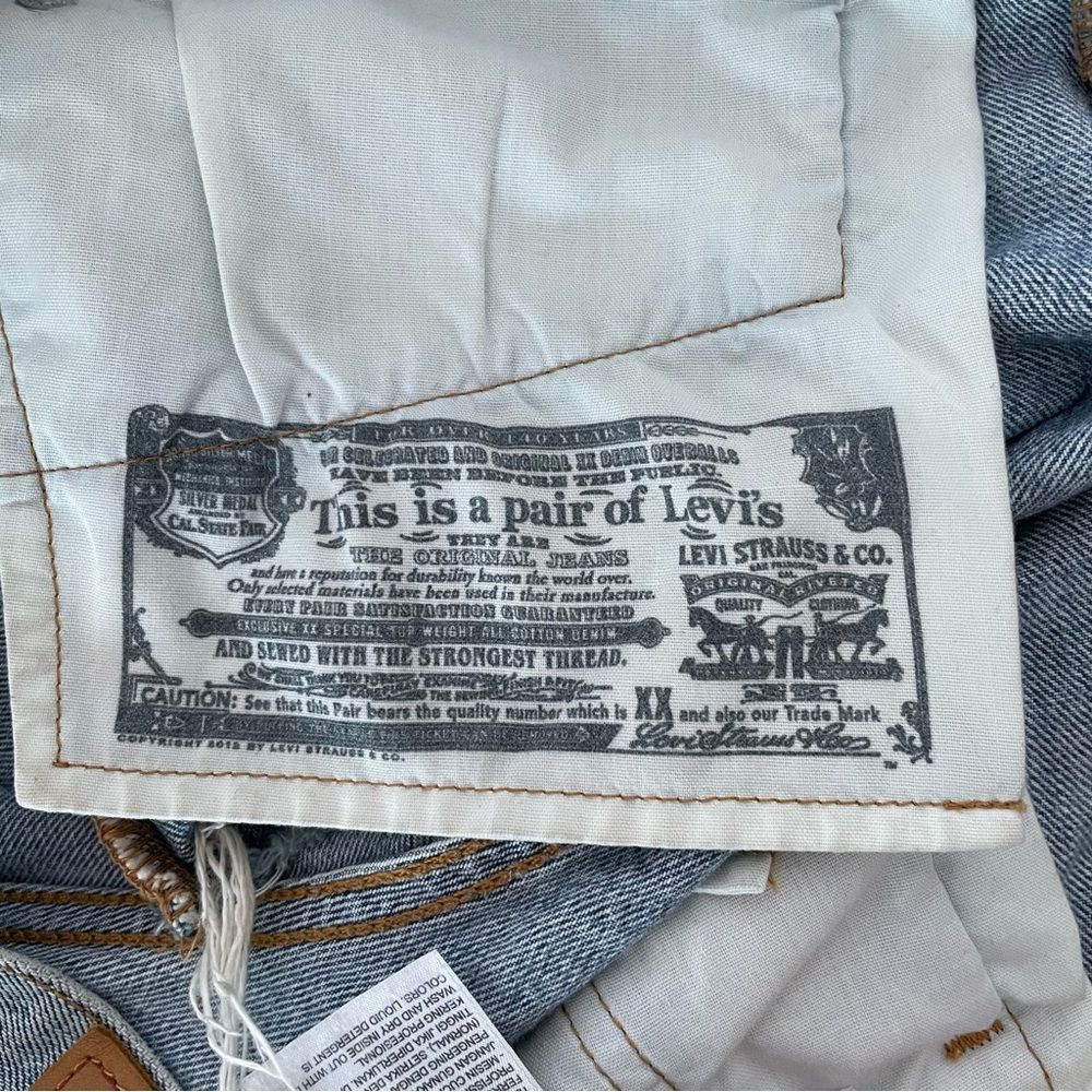 Levi's 501 Cut Off Women's Short Button Fly Frayed Distressed in Waveline Sz 27 - Picture 13 of 13